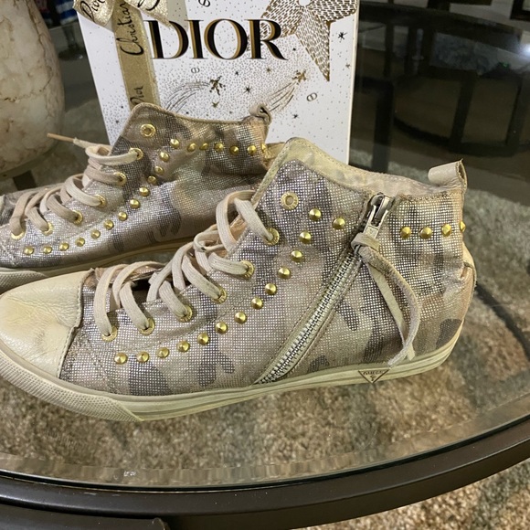 Guess silver/gold army studded sneakers - Picture 3 of 3